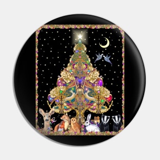 The Animals at Holiday Time Pin