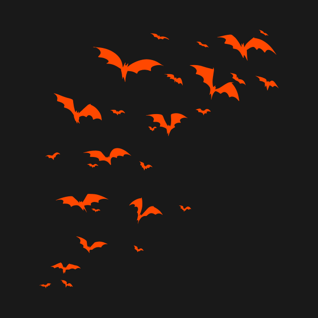 Colony of Flying Orange Bats by saradaboru