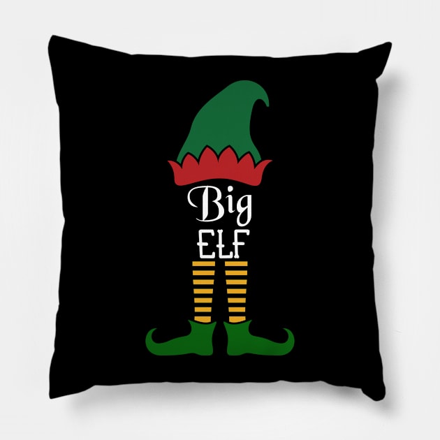 Big Elf Matching Family Group Christmas Party Pajama Pillow by Gufbox