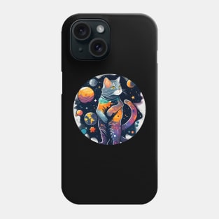 Colorful Cute Cat - Cat Beautiful Moon - Cat Lover Phone Case