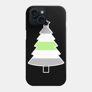 Christmas Tree LGBT Flag Agender Phone Case