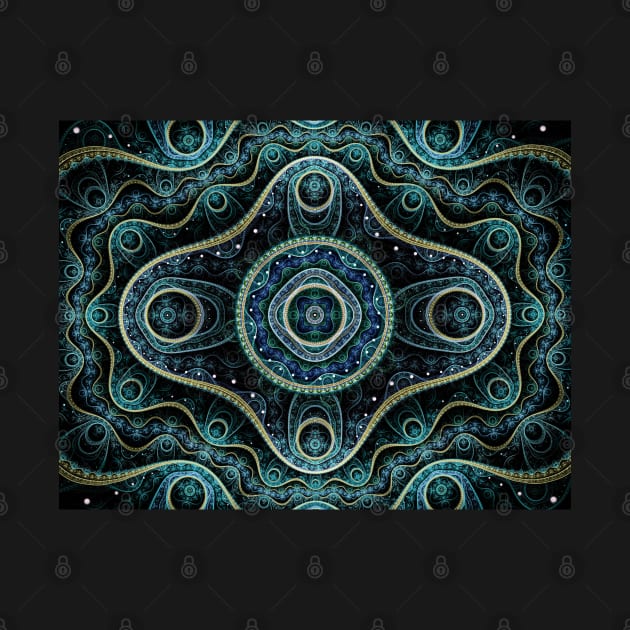 Mystical Grand Royal Julian Fractal Mandala Art by CatyArte