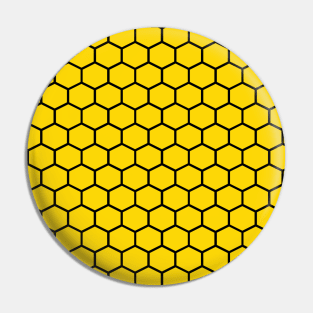 Yellow Honeycombs Pattern Pin