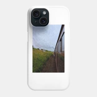 Steam train coach reflection Phone Case