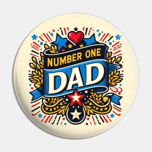 Number One Dad Pin