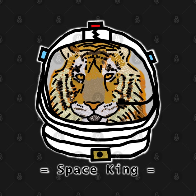 Spaceman Portrait of a Space Tiger by ellenhenryart