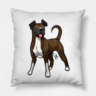 Dog - Boxer - Natural Brindle Pillow