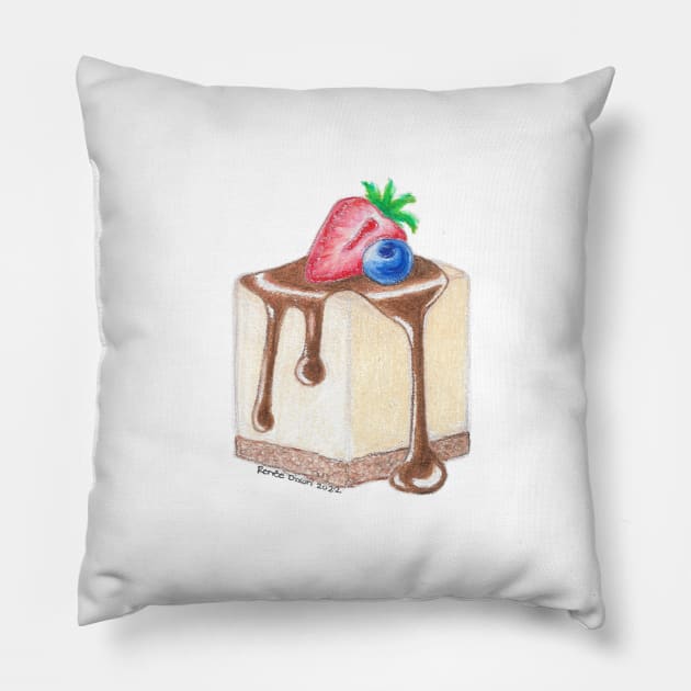 Cheesecake Pillow by ReneeDixonArt