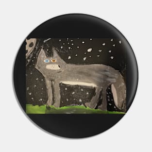 Night wolf Pin