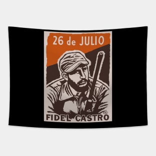 Fidel Castro poster - cuban revolution Tapestry