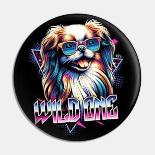 Wild One Japanese Chin Dog Pin