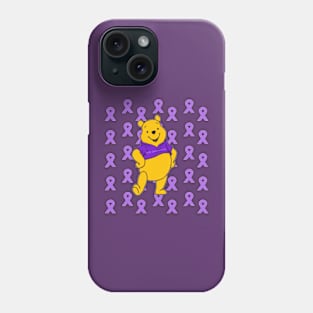 Bear with IBD Awareness shirt and ribbons Phone Case