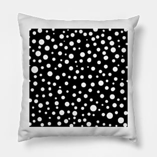 Dots Black and White Pattern Pillow