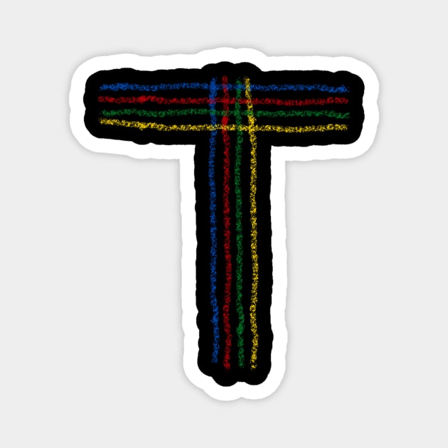 The letter T! Magnet by spinlifeapparel