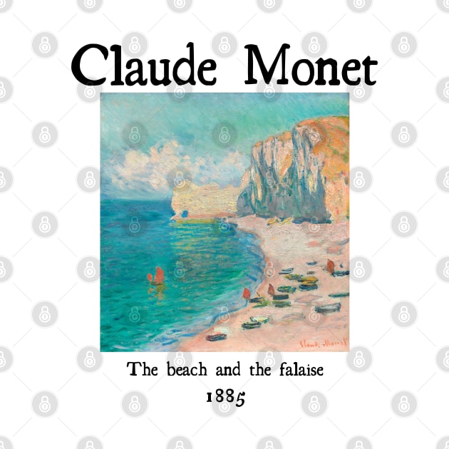 The beach and the falaise by Claude Monet by Cleopsys