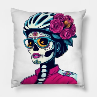 Catrina cycling flowers Pillow