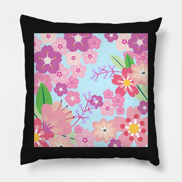 Spring in Kyoto Pillow by leBoosh-Designs