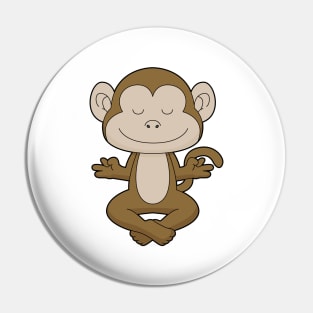 Monkey Yoga Meditation Pin