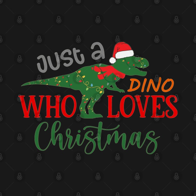 Just a Dino Who Loves Christmas by Glenn Landas Digital Art