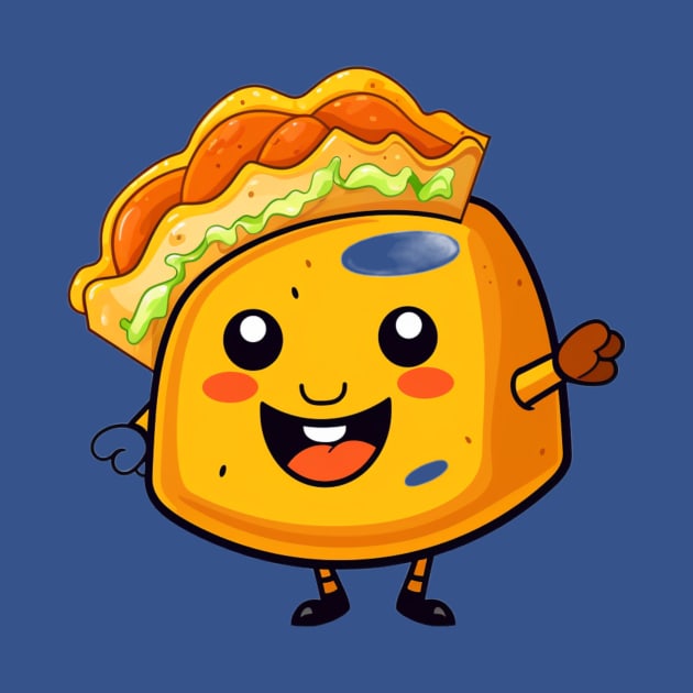 kawaii Taco cehees T-Shirt cute potatofood by nonagobich