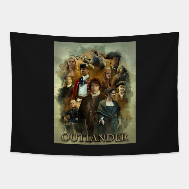 Outlander - Scotland Glow Tapestry by vickytoriaq