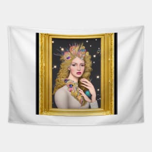 Surrealist Expression Peacock Blond Tapestry