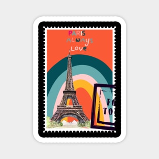 Postage, stamps, romantic country Magnet