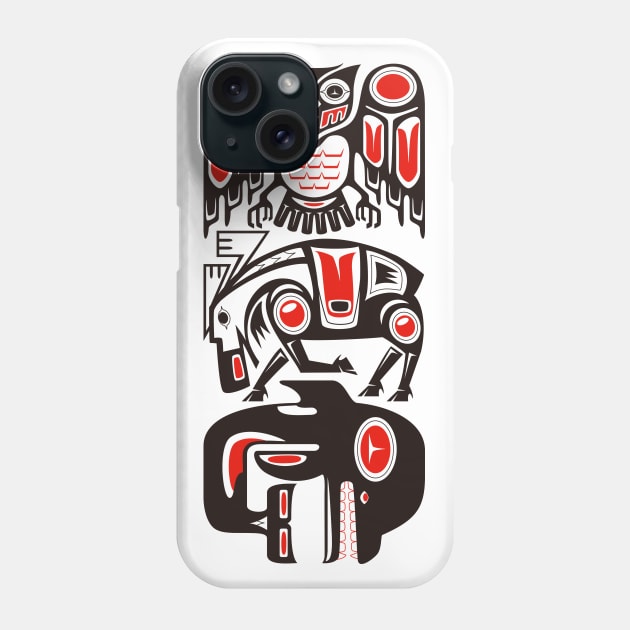 Haida tribal three animals Phone Case by TurkeysDesign