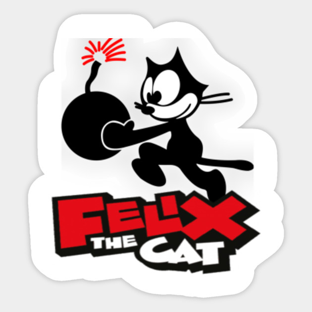 Felix Holding Bomb Funny Felix The Cat Funny Sticker Teepublic