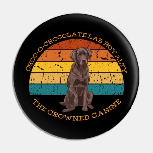 Chocolate Lab-Lab Royalty Pin