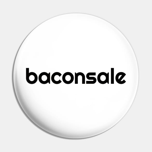 Basic Baconsale Logo - Black Pin by baconsale