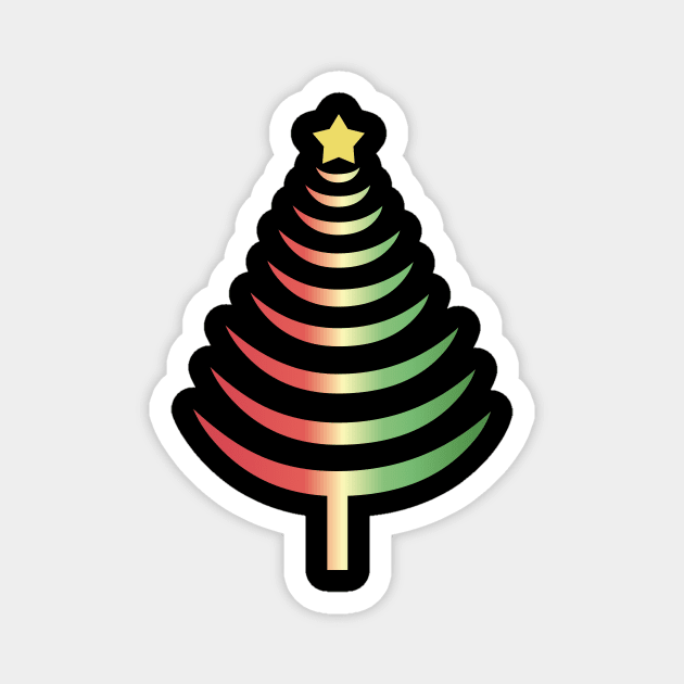 Shimmery shiny xmas tree Magnet by SkateAnansi