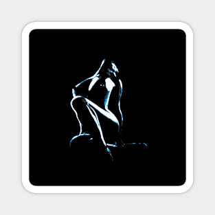 woman silhouette art Magnet