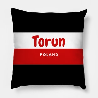 Torun City in Poland Flag Pillow