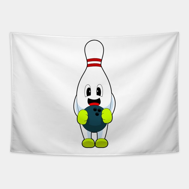 Bowling pin Bowling Bowling ball Tapestry by Markus Schnabel