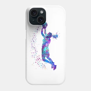 Girl Basketball Player Shooter Watercolor Sport Gift Phone Case