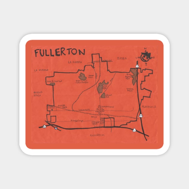 Fullerton Magnet by PendersleighAndSonsCartography