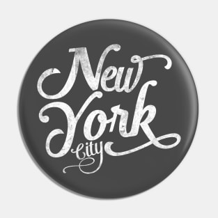 New York City vintage typography - white Pin