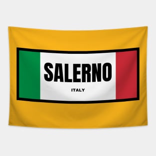 Salerno City in Italian Flag Colors Tapestry