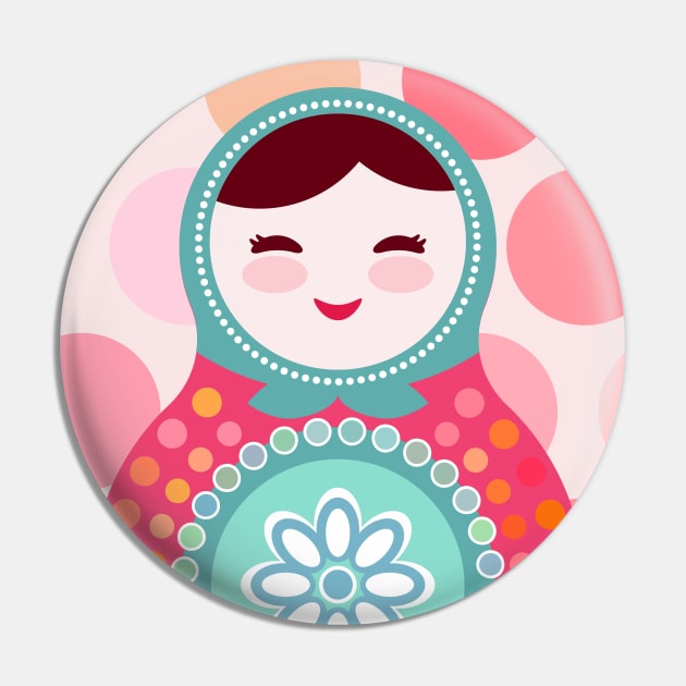 Russian dolls matryoshka (polka dot) Pin by EkaterinaP