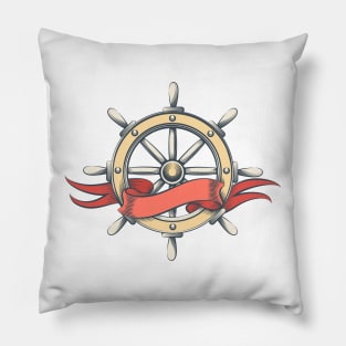 Hand Made Vintage Steering Wheel Pillow