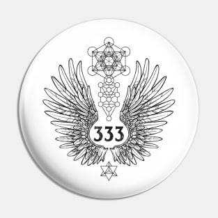 Angel Number 333 Sacred Geometry Pin