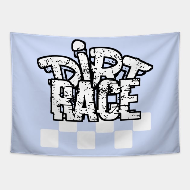 Dirt Race Flag Tapestry by radeckari25