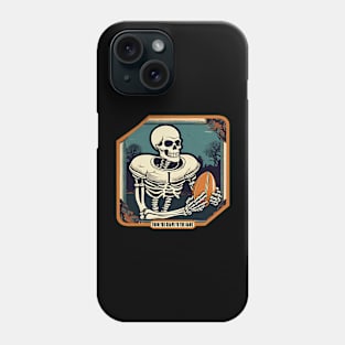 Skeleton Rugby Player Phone Case