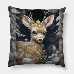 Golden Deer Pillow