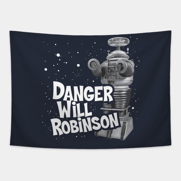 Danger Will Robinson Tapestry by MindsparkCreative