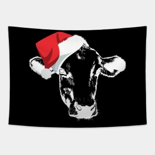 Cow Reindeer Hat Santa Funny Cow Christmas Tapestry