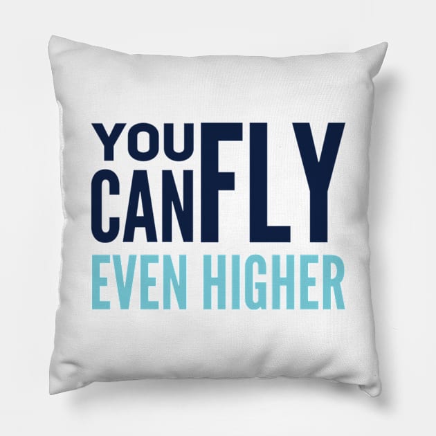 You Can Fly Even Higher (Spiker) Pillow by GFX ARTS CREATIONS