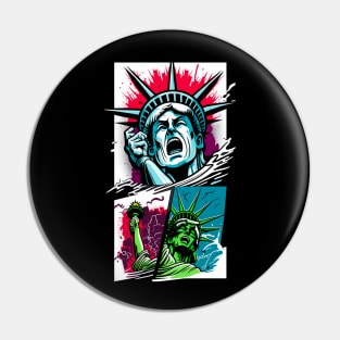 Statue of Liberty Comics Pin