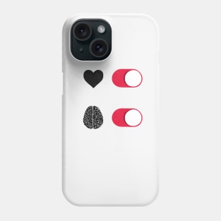 Heart On – Brain On switch Phone Case